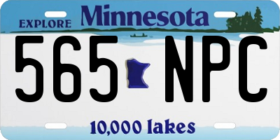 MN license plate 565NPC