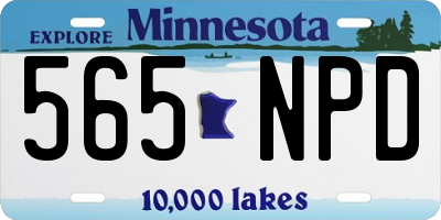 MN license plate 565NPD