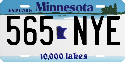 MN license plate 565NYE