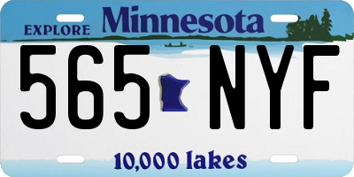 MN license plate 565NYF