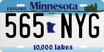 MN license plate 565NYG
