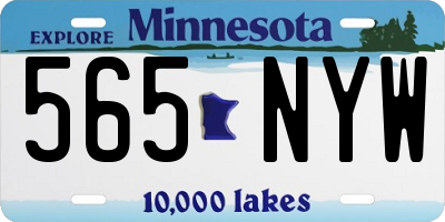 MN license plate 565NYW