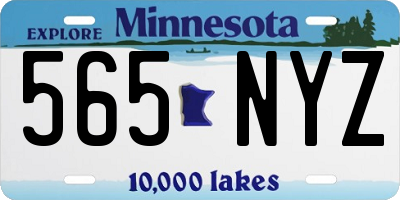 MN license plate 565NYZ