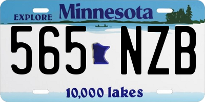 MN license plate 565NZB