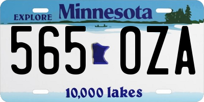 MN license plate 565OZA