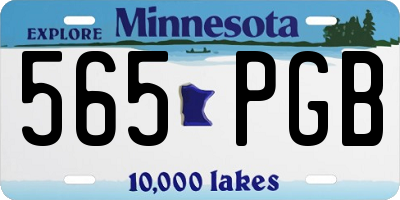 MN license plate 565PGB