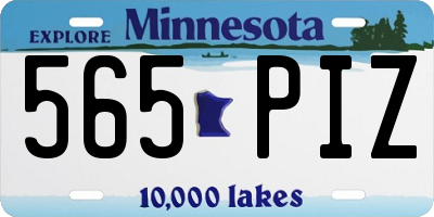 MN license plate 565PIZ
