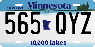 MN license plate 565QYZ