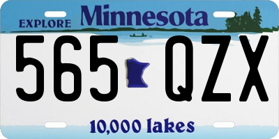 MN license plate 565QZX