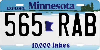 MN license plate 565RAB