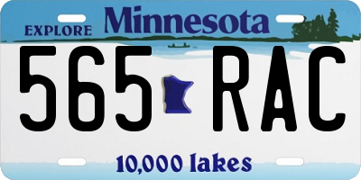MN license plate 565RAC