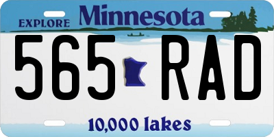 MN license plate 565RAD