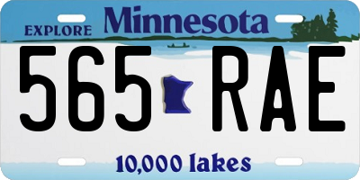 MN license plate 565RAE