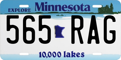 MN license plate 565RAG