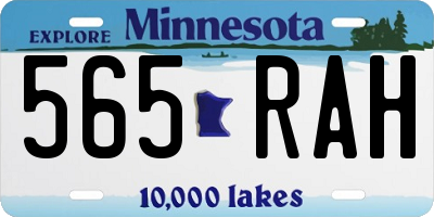 MN license plate 565RAH