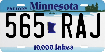 MN license plate 565RAJ