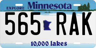 MN license plate 565RAK
