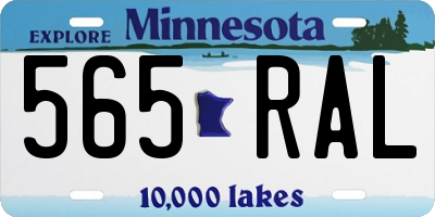 MN license plate 565RAL