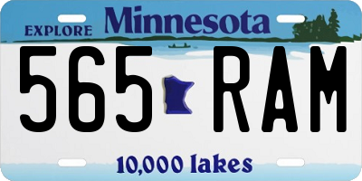MN license plate 565RAM