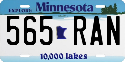 MN license plate 565RAN