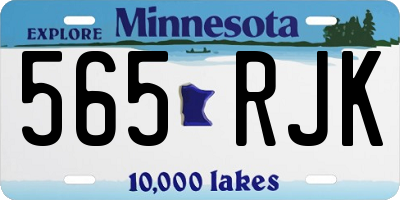 MN license plate 565RJK