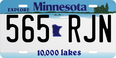 MN license plate 565RJN