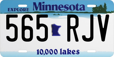 MN license plate 565RJV