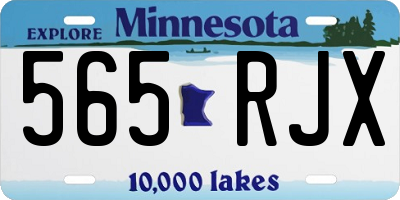 MN license plate 565RJX