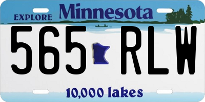MN license plate 565RLW