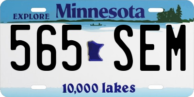 MN license plate 565SEM