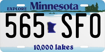 MN license plate 565SFO