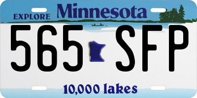 MN license plate 565SFP