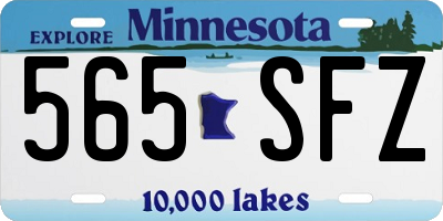 MN license plate 565SFZ