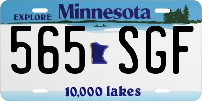 MN license plate 565SGF