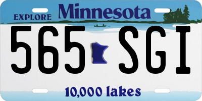 MN license plate 565SGI