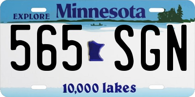MN license plate 565SGN