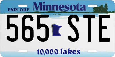 MN license plate 565STE