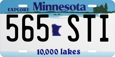 MN license plate 565STI
