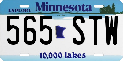 MN license plate 565STW