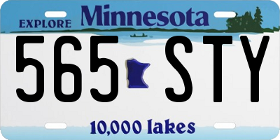 MN license plate 565STY