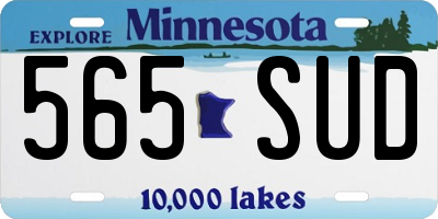 MN license plate 565SUD