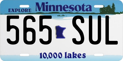MN license plate 565SUL