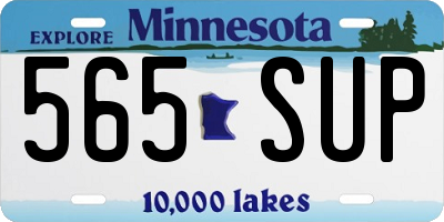 MN license plate 565SUP