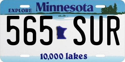 MN license plate 565SUR