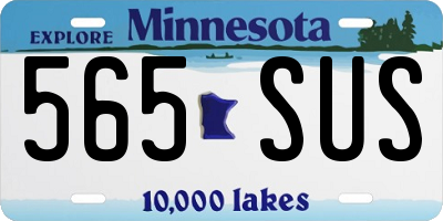 MN license plate 565SUS
