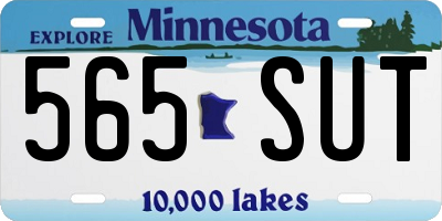 MN license plate 565SUT