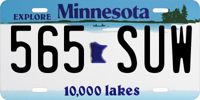 MN license plate 565SUW