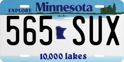 MN license plate 565SUX