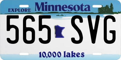 MN license plate 565SVG