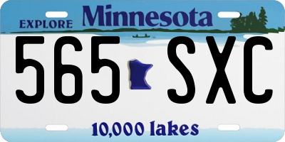 MN license plate 565SXC